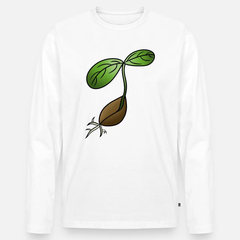 Keimung! Von Pousse2Bamboo ! - Männer Premium Bio Langarmshirt - Weiß