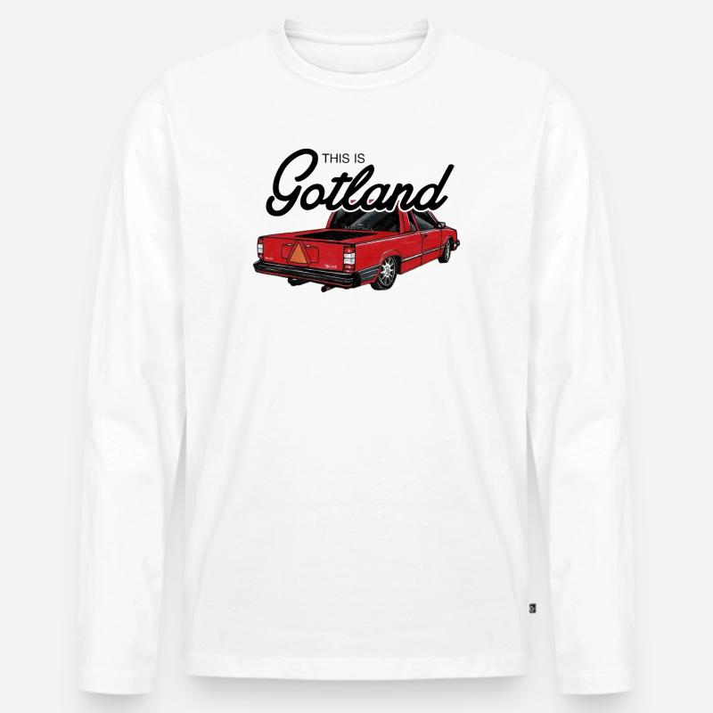 Das ist Gotland - Epa - Männer Premium Bio Langarmshirt - Weiß