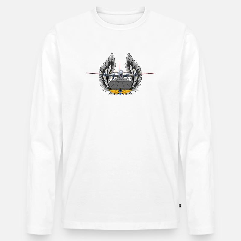 C-97 Stratofreighter - Männer Premium Bio Langarmshirt - Weiß