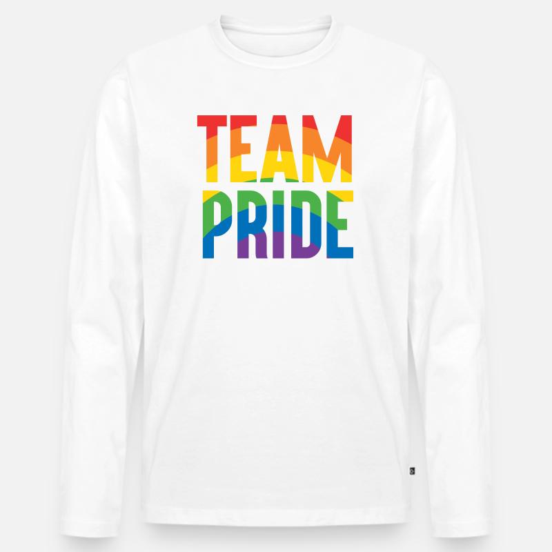 Pride Month LGBT - Team Pride - Männer Premium Bio Langarmshirt - Weiß