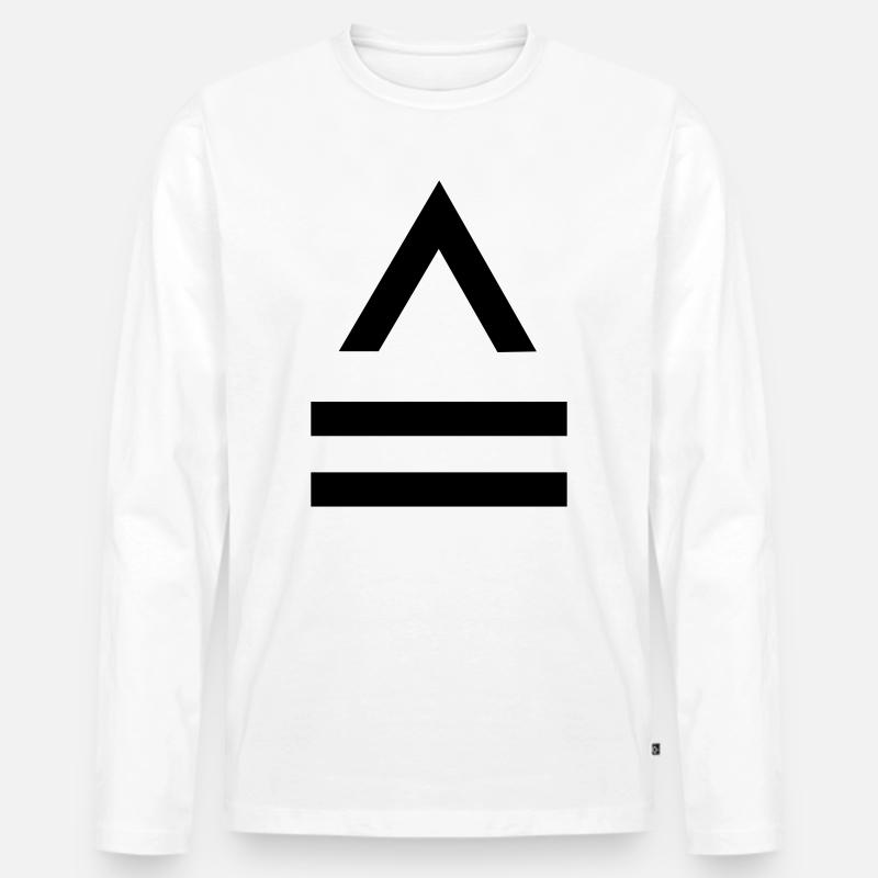Entspricht Zeichen equivalent to - Männer Premium Bio Langarmshirt - Weiß