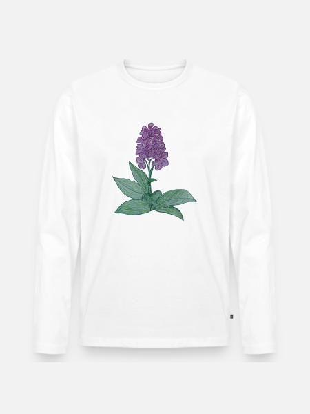 orchidée danoise - T-shirt manches longues Premium bio Homme - blanc
