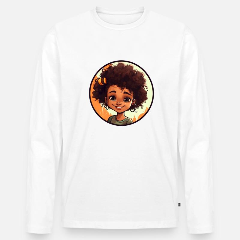 Lebendige Comic-Charakter Illustration - Männer Premium Bio Langarmshirt - Weiß