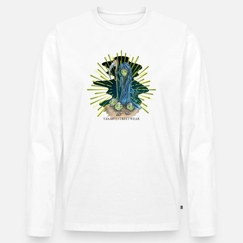der Tod - Männer Premium Bio Langarmshirt - Weiß