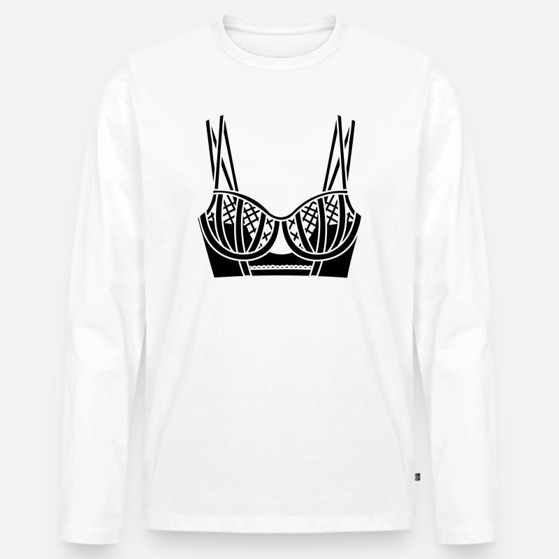 BH-Dessous-Logo für Geschäft oder Verkäufer - Männer Premium Bio Langarmshirt - Weiß