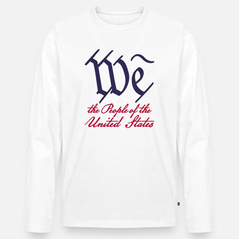 Wir, das Volk 2 - Männer Premium Bio Langarmshirt - Weiß