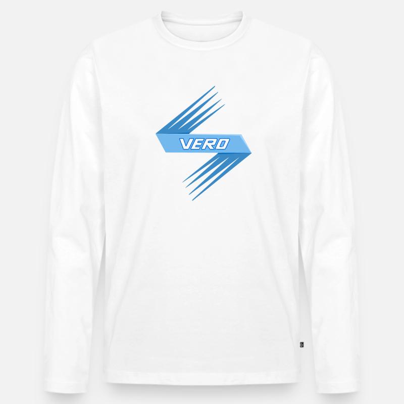 Vero - Männer Premium Bio Langarmshirt - Weiß