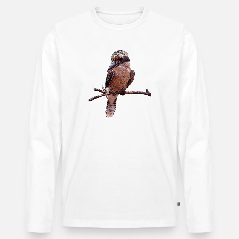 Jägerliest, australien, vögel - Männer Premium Bio Langarmshirt - Weiß