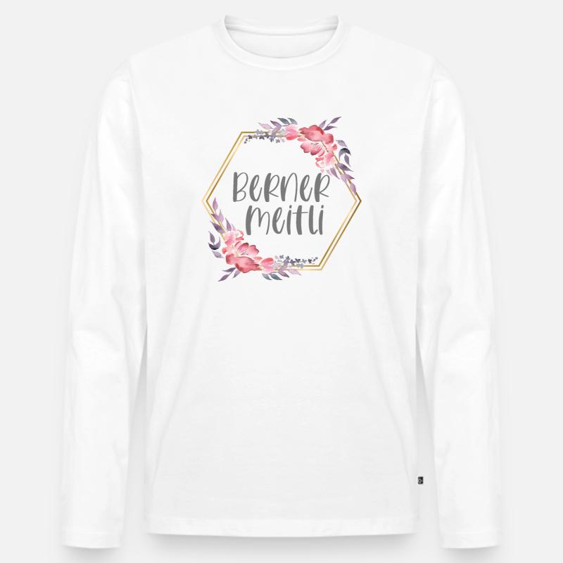 Schweiz Bern Mädchen Heimat Geschenk - Männer Premium Bio Langarmshirt - Weiß