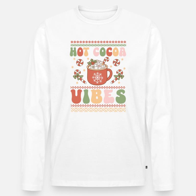 Hässlicher Weihnachtspullover - Männer Premium Bio Langarmshirt - Weiß