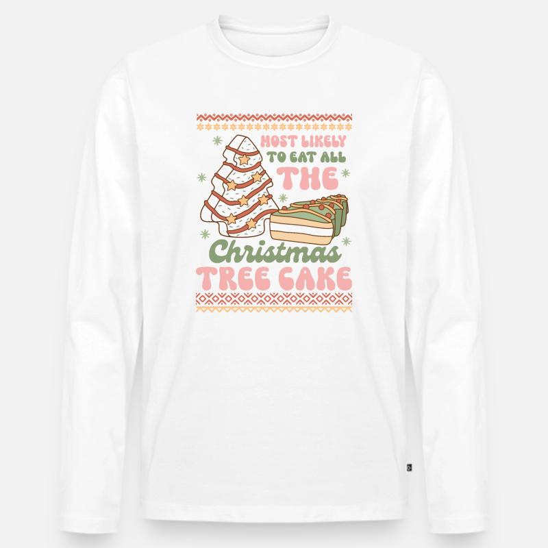 Hässlicher Weihnachtspullover - Männer Premium Bio Langarmshirt - Weiß