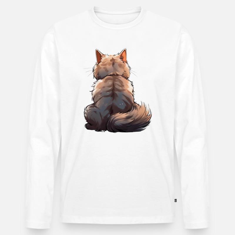 Geräuschvoll - Männer Premium Bio Langarmshirt - Weiß