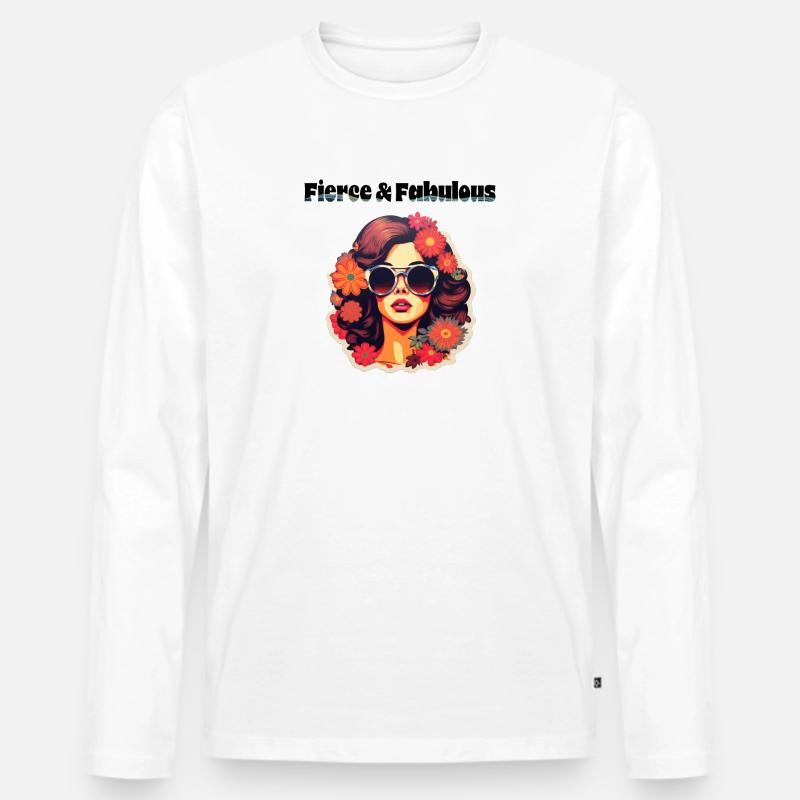 Heftig & Fabelhaft - Männer Premium Bio Langarmshirt - Weiß