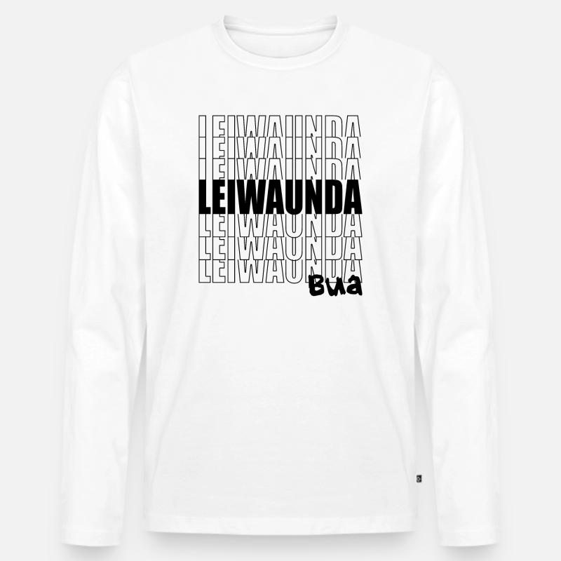 Leiwaunda Bua - großartiger, toller Junge, Bub - Männer Premium Bio Langarmshirt - Weiß