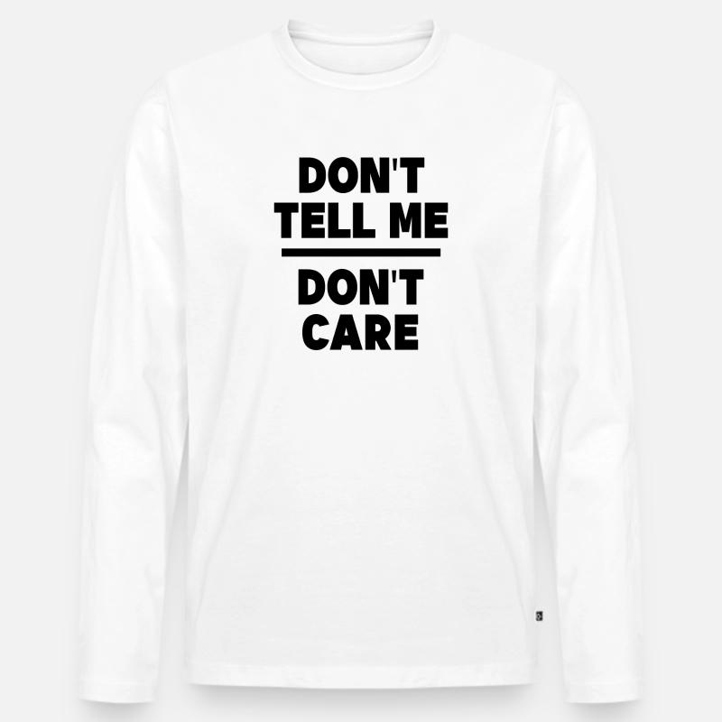 Ist Mir Wurscht Egal Statement Chill - Männer Premium Bio Langarmshirt - Weiß