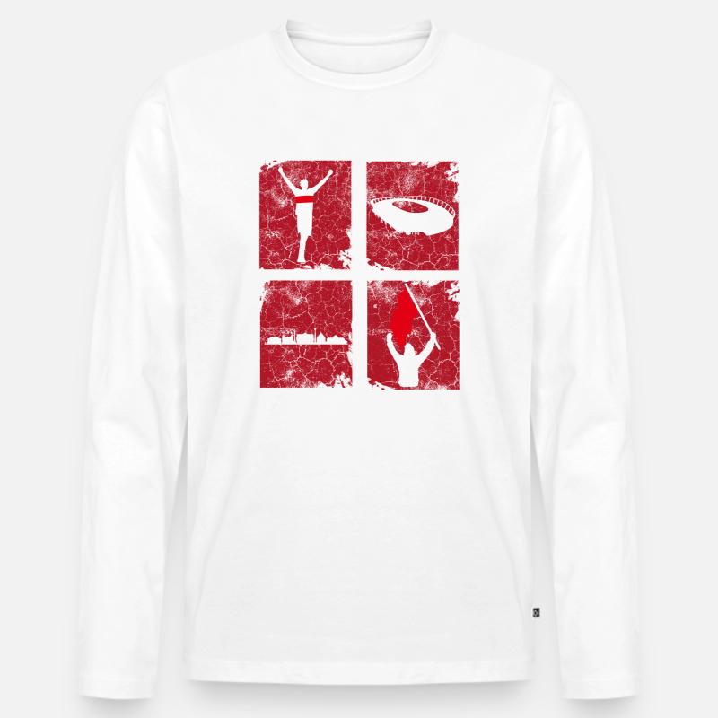 Fußball Stuttgart - Männer Premium Bio Langarmshirt - Weiß