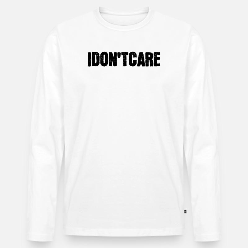 Ist Mir Wurscht Statement Egal - Männer Premium Bio Langarmshirt - Weiß