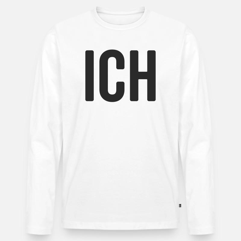 Ich Statement Design - Männer Premium Bio Langarmshirt - Weiß