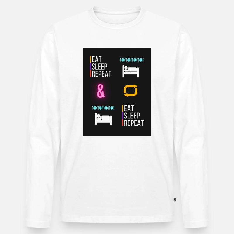 My Design - Männer Premium Bio Langarmshirt - Weiß