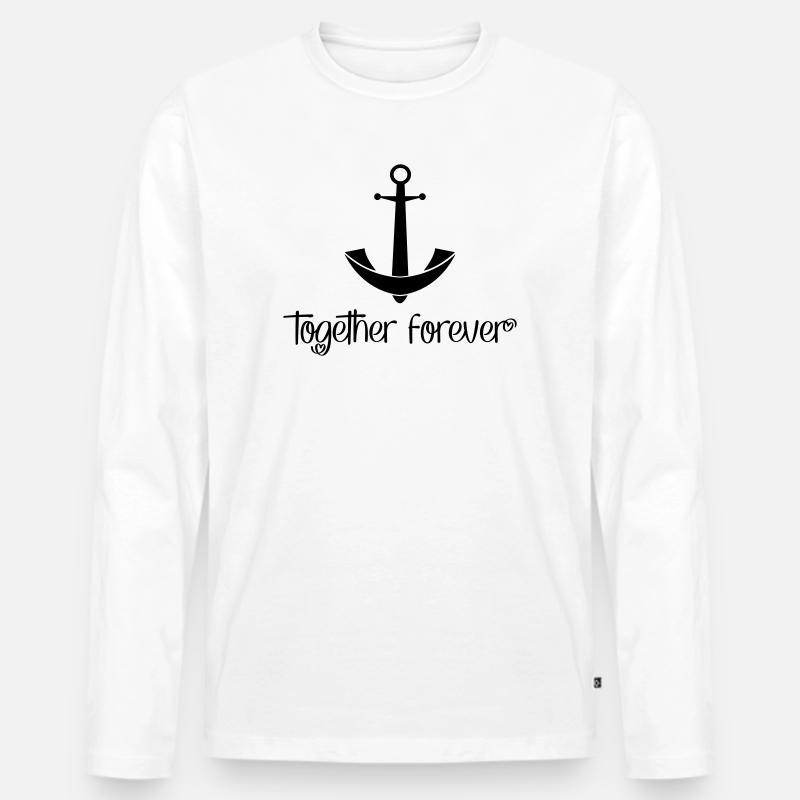 Together Forever - Männer Premium Bio Langarmshirt - Weiß