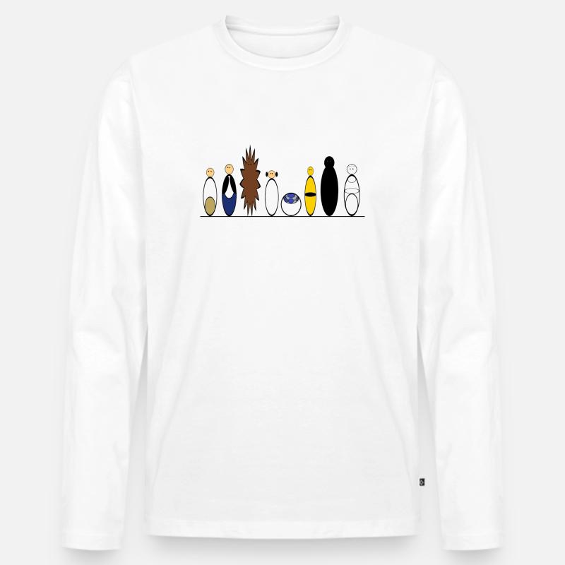 Hope Crew - Männer Premium Bio Langarmshirt - Weiß