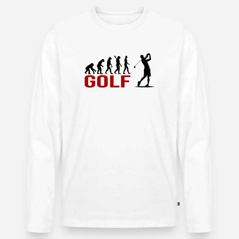 Evolution Golfsport - Männer Premium Bio Langarmshirt - Weiß
