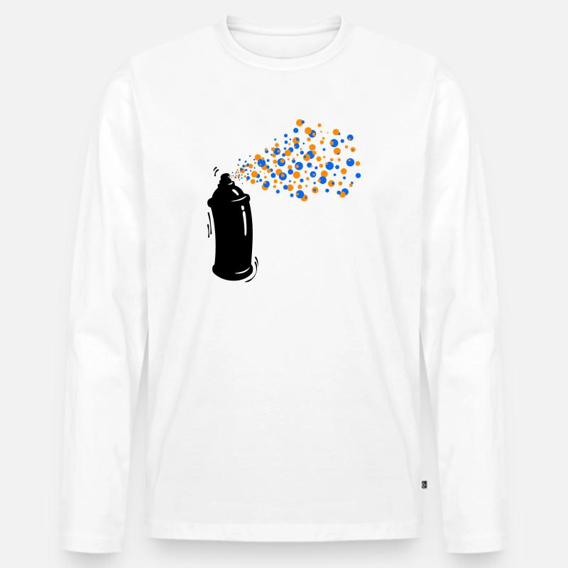 Wildstyle Sprayer Graffti Spraydose Strassenkunst - Männer Premium Bio Langarmshirt - Weiß