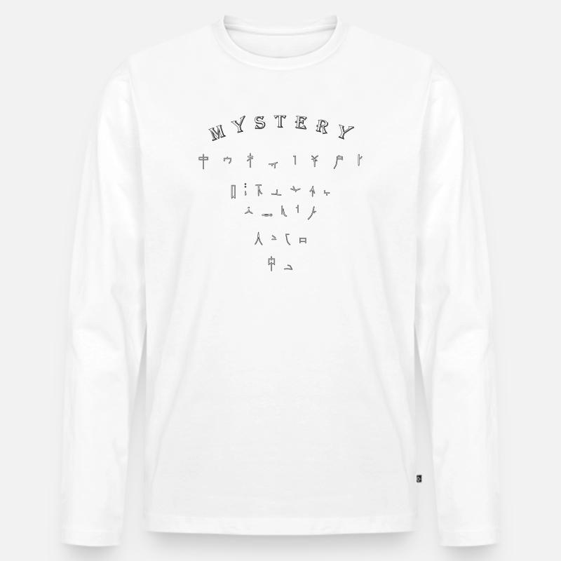 Geheimnis, Was soll das - Männer Premium Bio Langarmshirt - Weiß