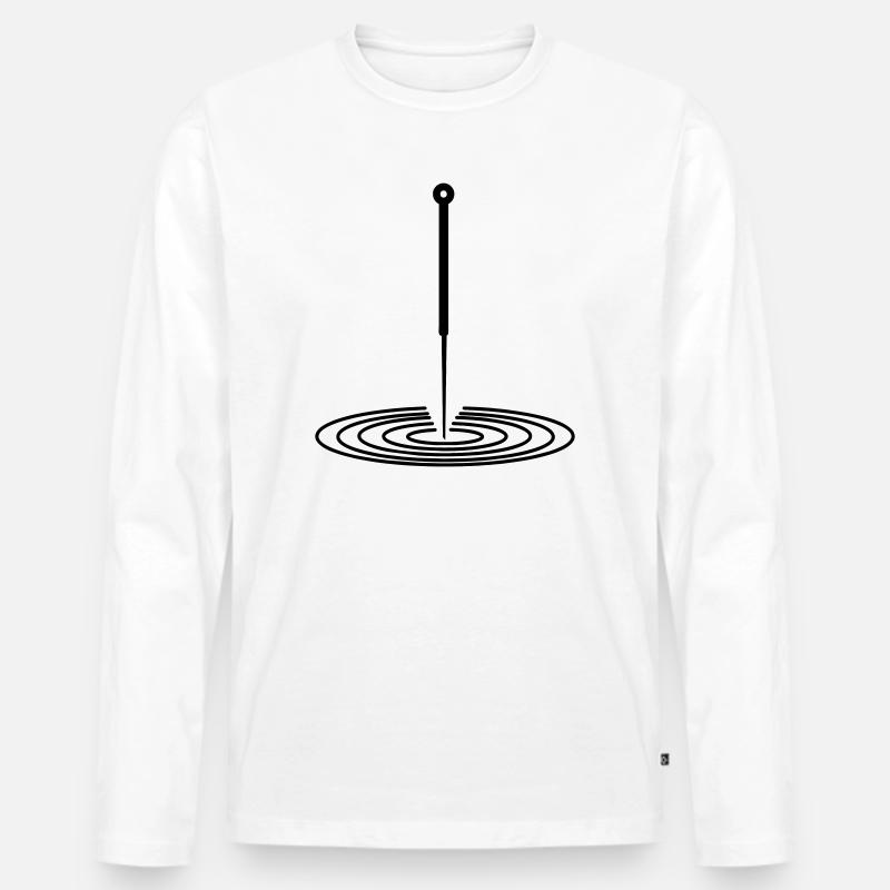 Akupunktur-Logo - Männer Premium Bio Langarmshirt - Weiß