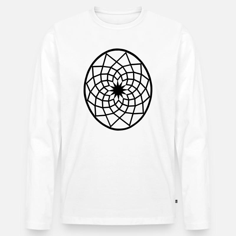 Piazza del Campidoglio - Männer Premium Bio Langarmshirt - Weiß