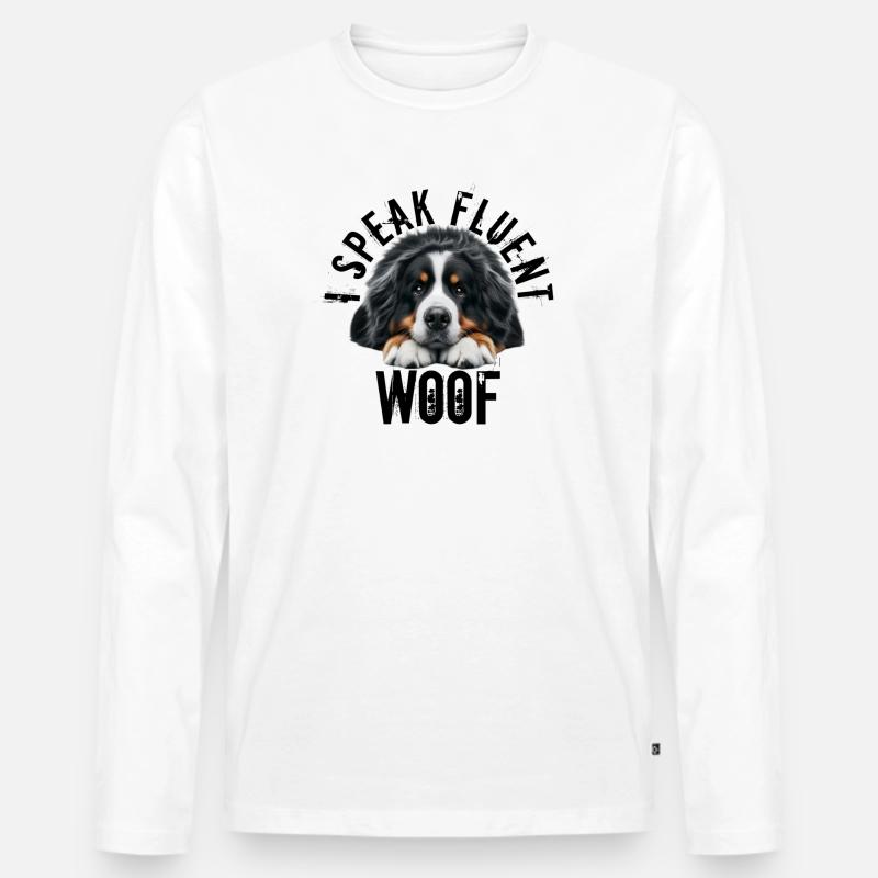 Berner Sennenhund - Männer Premium Bio Langarmshirt - Weiß