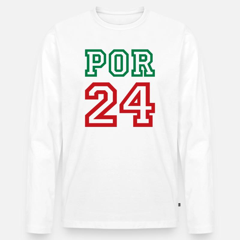 Portugal - Männer Premium Bio Langarmshirt - Weiß