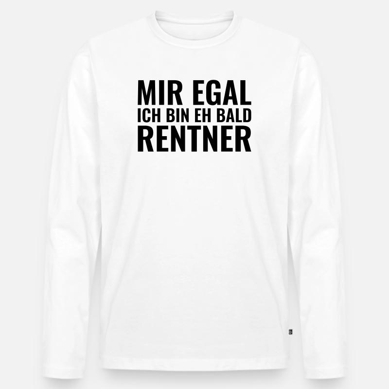 Rentner - Männer Premium Bio Langarmshirt - Weiß