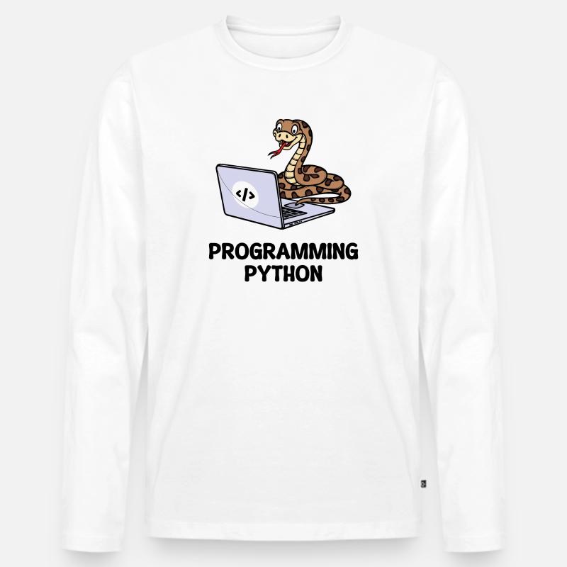 Developer Lustige Sprüche Programmierer Computer - Männer Premium Bio Langarmshirt - Weiß
