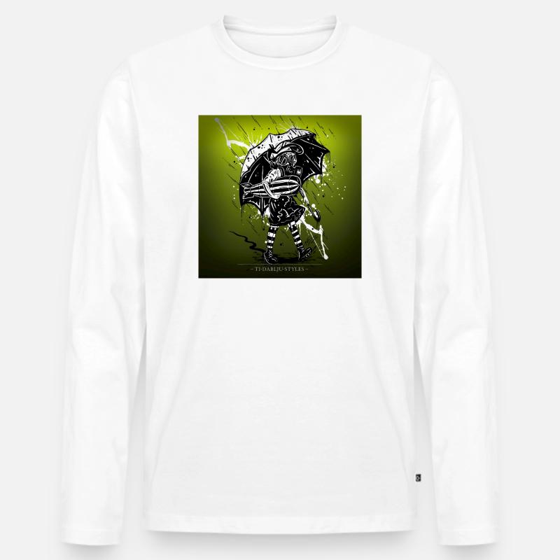 school's out for war - Männer Premium Bio Langarmshirt - Weiß