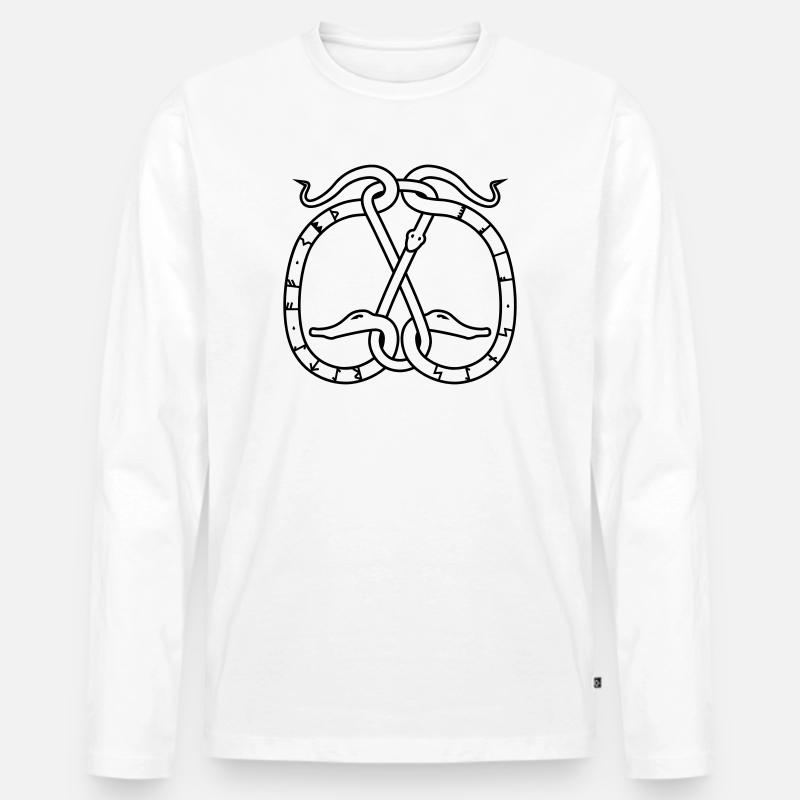 Memory - Männer Premium Bio Langarmshirt - Weiß