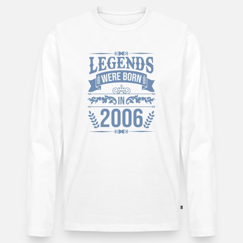 Legenden wurden 2006 geboren - Männer Premium Bio Langarmshirt - Weiß