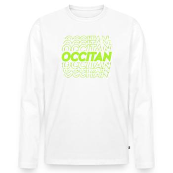 OCCITAN - T-shirt manches longues Premium bio Homme - blanc - Devant - Nico (187cm)