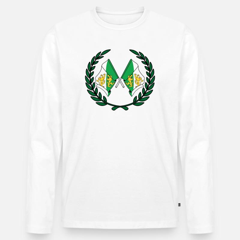 Fahnen Grafschaft Thurgau Schweiz Lorbeerkranz - Männer Premium Bio Langarmshirt - Weiß