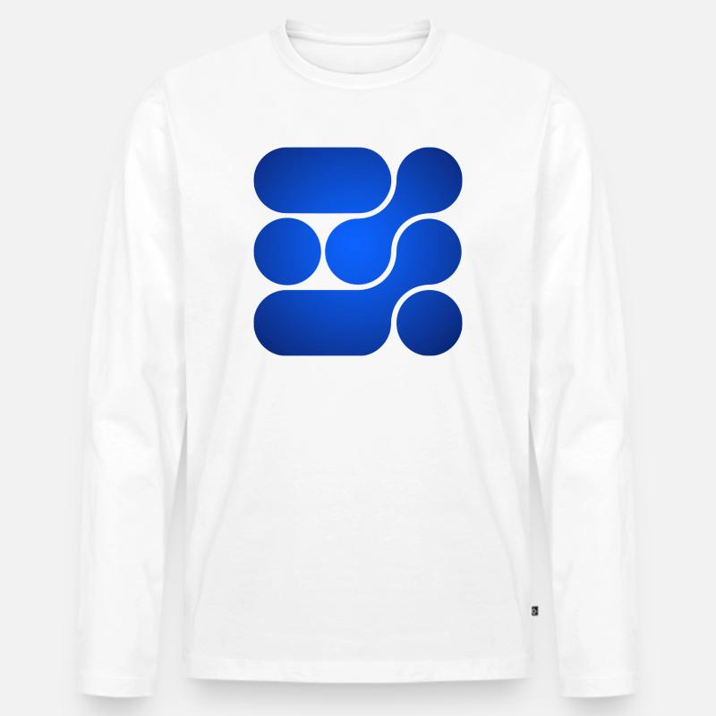 OCHOOO - Magisches Blau - Männer Premium Bio Langarmshirt - Weiß