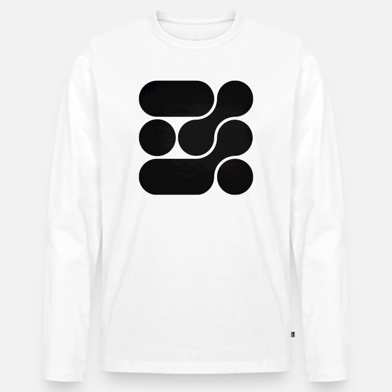 OCHOOO - Schwarz - Männer Premium Bio Langarmshirt - Weiß