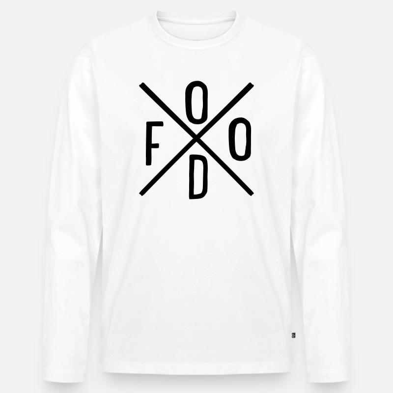 Food - Männer Premium Bio Langarmshirt - Weiß