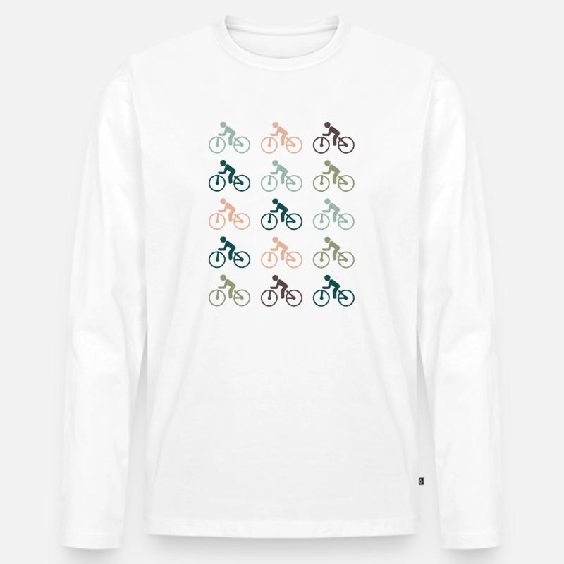 Fahrrad - Männer Premium Bio Langarmshirt - Weiß