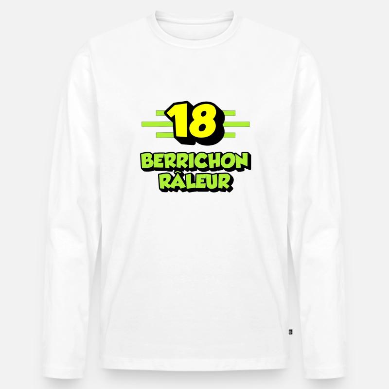 Klagender Berrichon - Männer Premium Bio Langarmshirt - Weiß
