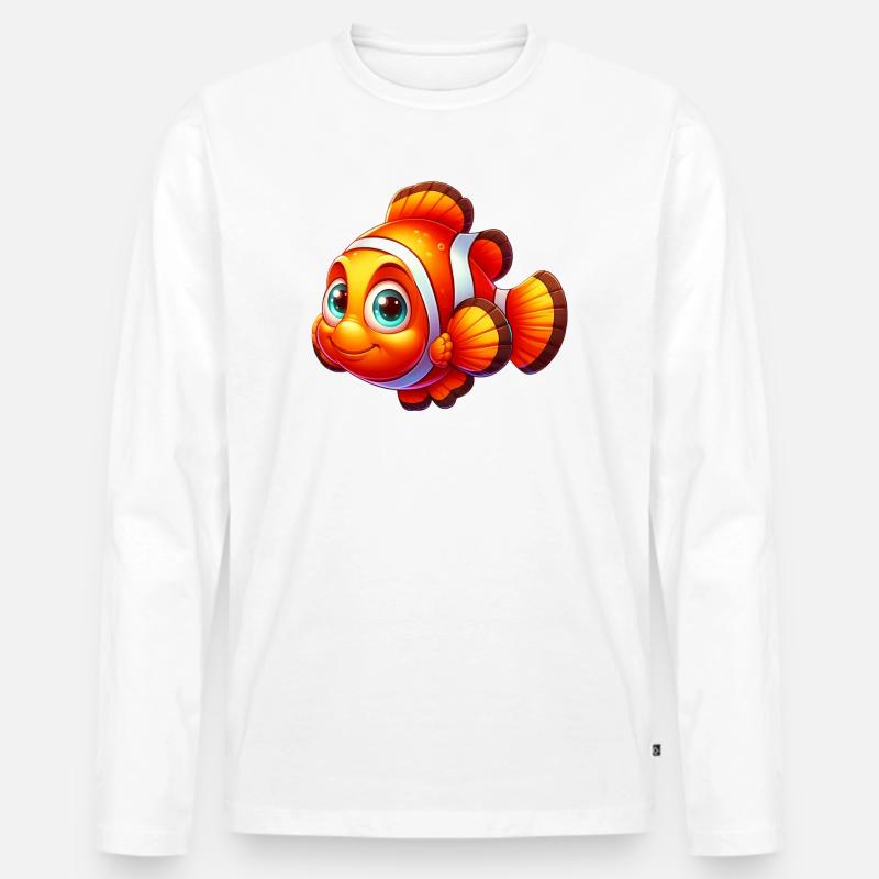 Clownfische - Männer Premium Bio Langarmshirt - Weiß
