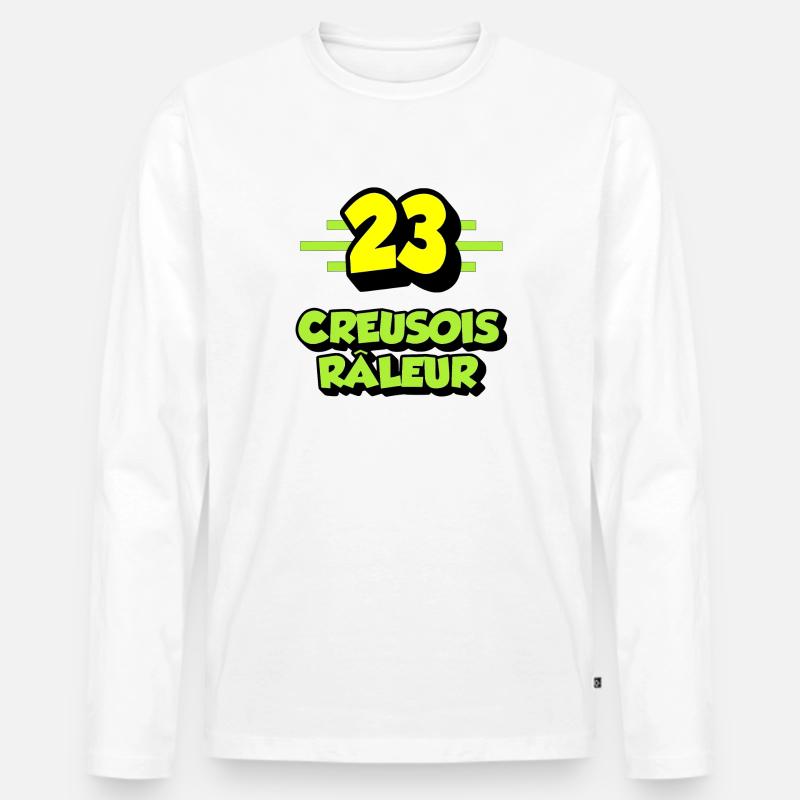 Klagende Creuse - Männer Premium Bio Langarmshirt - Weiß