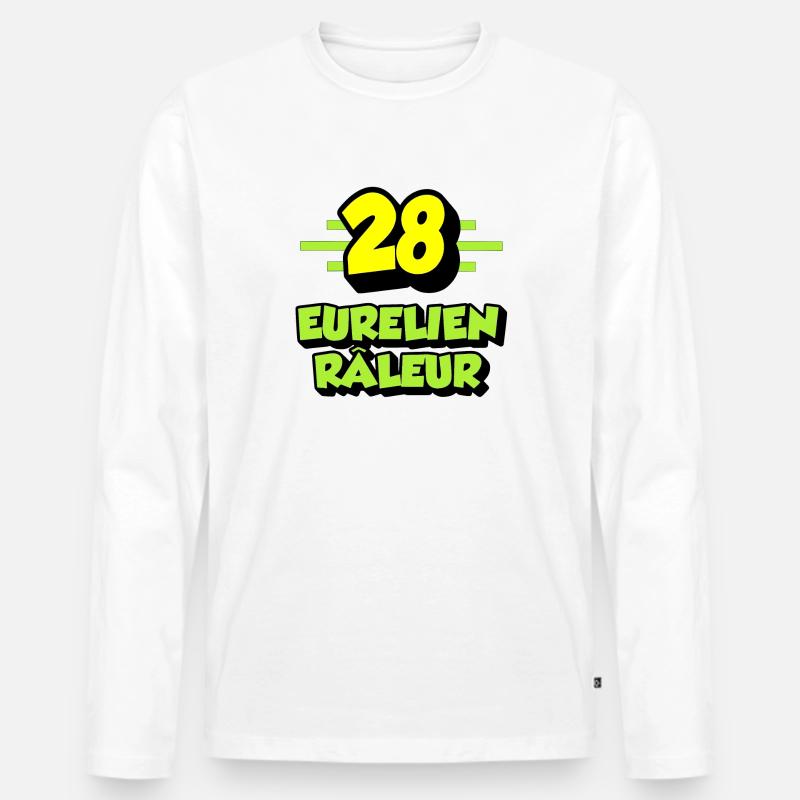 Eurélischer Nörgler - Männer Premium Bio Langarmshirt - Weiß