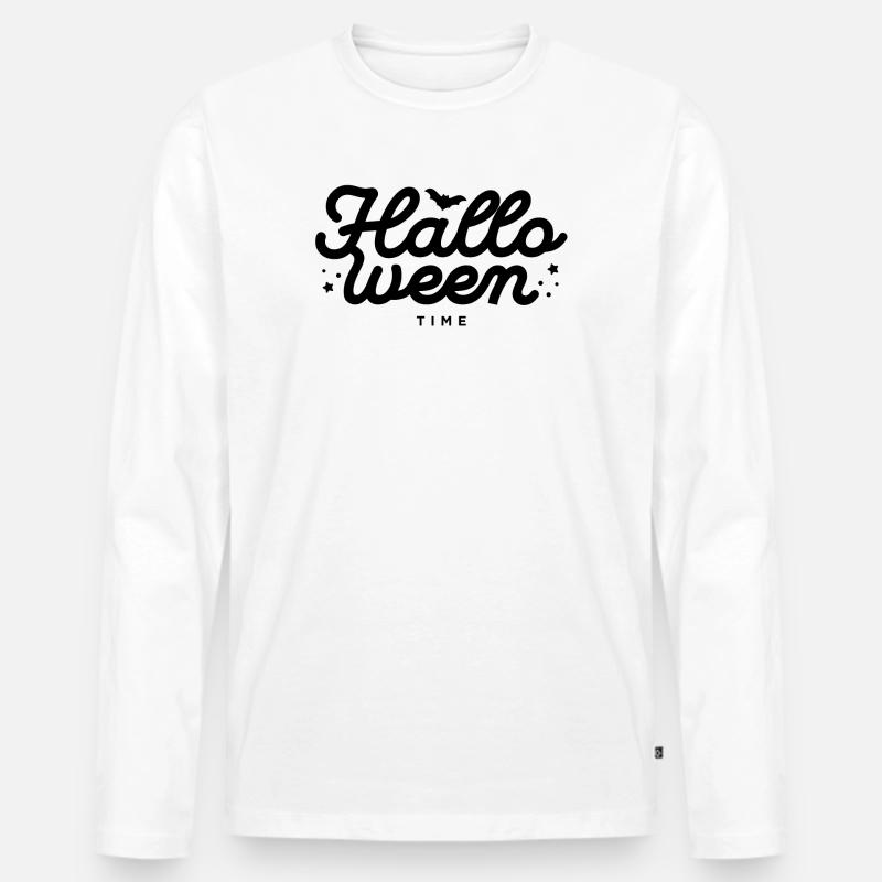 Himmlischer Nachthimmel Musterdruck - Männer Premium Bio Langarmshirt - Weiß