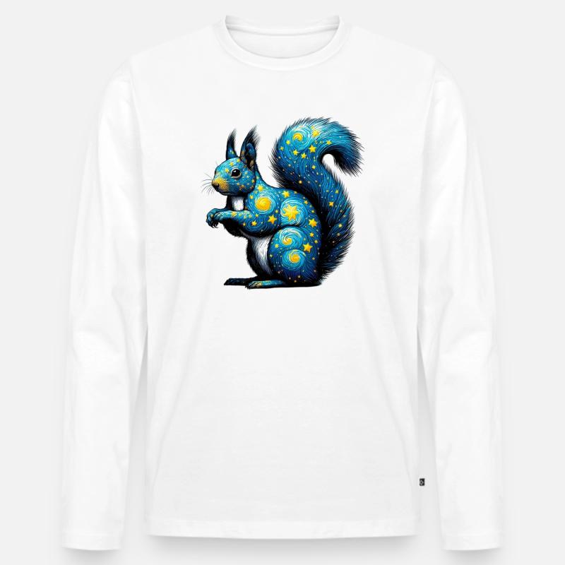 Eichhörnchen - Männer Premium Bio Langarmshirt - Weiß