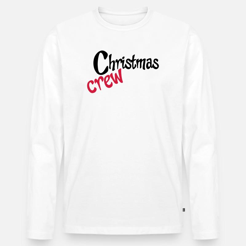 Teamwork zu Weihnachten - Männer Premium Bio Langarmshirt - Weiß